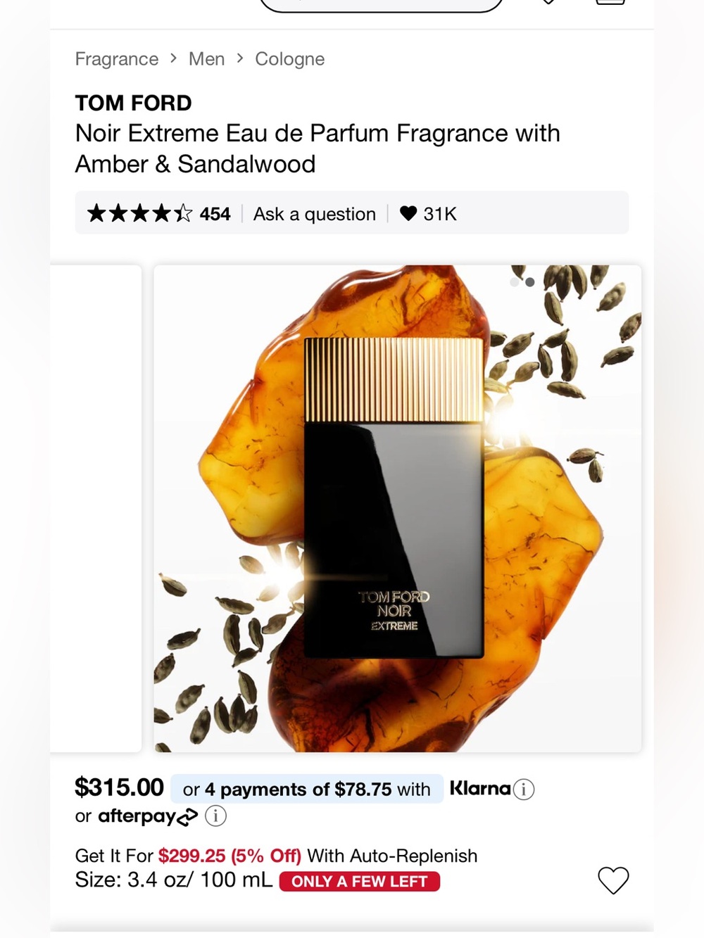 Tom Ford Noir Extreme men’s 100ml - Picture 2 of 2